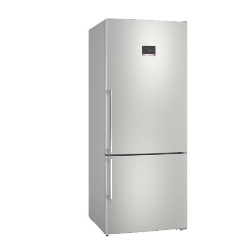 Bosch Serie 4 KGN76XIEP Frigorifero Combinato da libera installazione 186 x 75 cm Acciaio anti-impronta Classe E, 526 L, SN-T, 9 kg/24h, E, Compartimento zona fresca, Acciaio inox